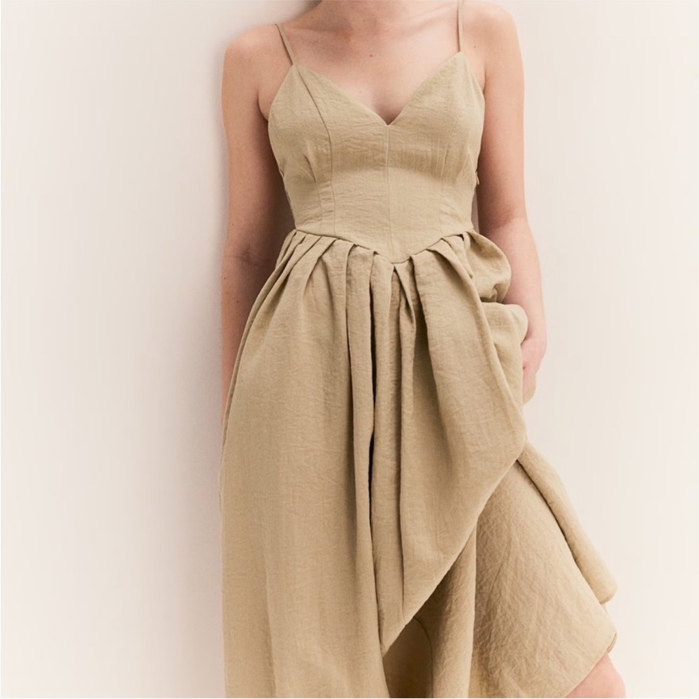 H&M Beige Asymmetrical Dress